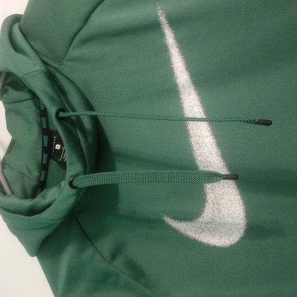 Nike Dri Fit  Swoosh Green Hoodie Sweater - Picture 3 of 10